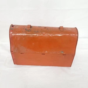 Vintage Metal Painted Slide Open Lunch Box READ - Picture 1 of 10
