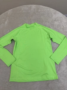 Lands’ End Rash Guard Youth Size L Large 10-12 Swim Shirt Long Sleeve Top GREEN - Picture 1 of 8
