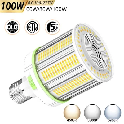 4500K/5000K/5700K 100W LED Corn Bulb Light Equiv 400W MH/HPS Warehouse Shop Lamp - Image 1 of 4