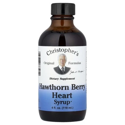 Jarabe de corazón de bayas de espino, 4 fl oz (118 ml) Foto 1 de 2