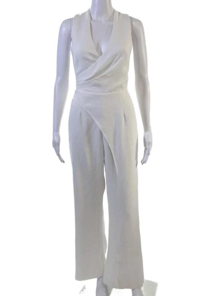 Женский комбинезон без рукавов Adelyn Rae белый полиэстер размер XS - Изображение 1 из 4