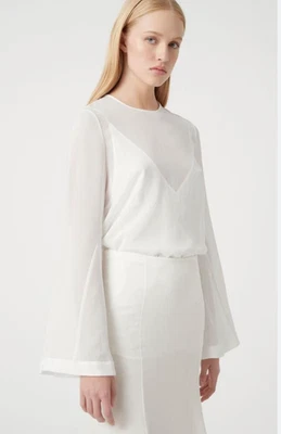 Blusa CAMILLA & MARC Nell Dove blanca transparente 8 Foto 1 de 4
