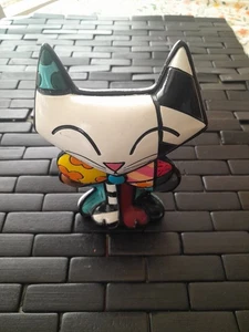 Romero Britto "Sam" Katze Figur Skulptur 2008 1677/4000 GeschenkBasteln siehe Zustand - Bild 1 von 9