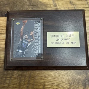 Shaquille O'Neal NBA Rookie of the Year Upper Deck 93 94 Card in Plaque - Bild 1 von 6