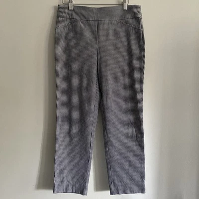 Charter Club Cropped Pant 8P Cambridge Slim Gingham Black White Country Belle 31 - Image 1 of 4