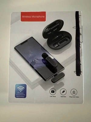 🎤 2-Pack Wireless Lavalier Microphone Set with Charging Case – Gently Used - Image 1 of 4