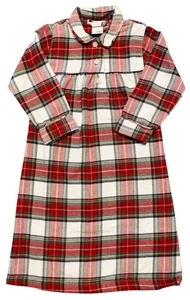 New Pottery Barn Kids Girls Holiday Christmas Morgan Plaid Flannel Nightgown 4 - Picture 1 of 1