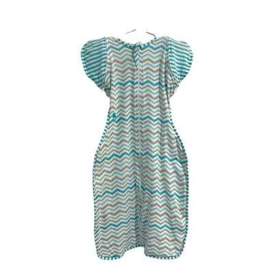 Paquete grande de saco de dormir Love To Dream Swaddle Up 50/50 Chevron azul gris blanco Foto 1 de 4