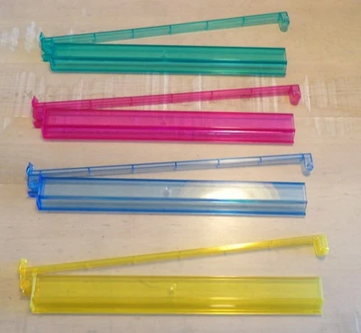 4 Plastic Mah Jongg Racks with pusher arm attached 4 Colors - Image 1 of 4