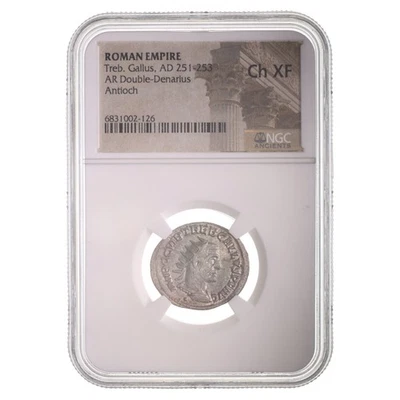 Roman Antoninianus Coin Trebonianus Gallus (AD 251-253) NGC CH-XF Quality - Image 1 of 3