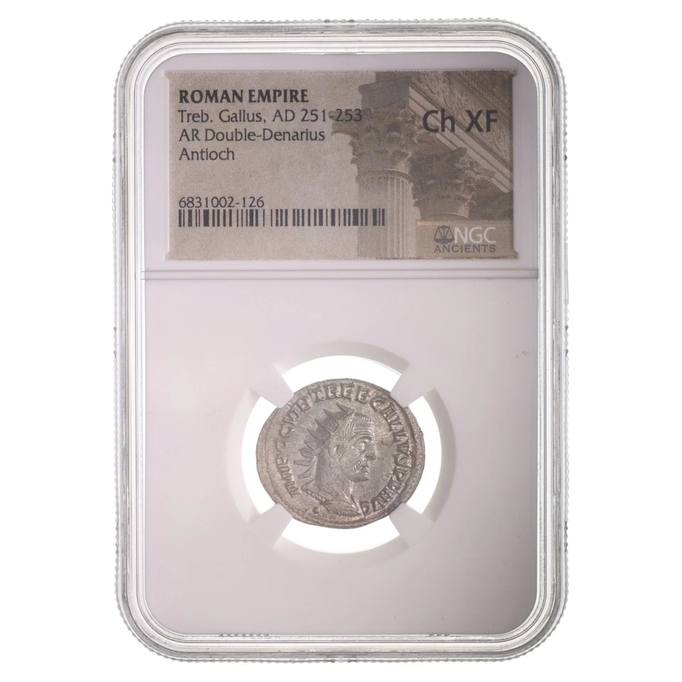Roman Antoninianus Coin Trebonianus Gallus (AD 251-253) NGC CH-XF Quality - Image 1 of 3