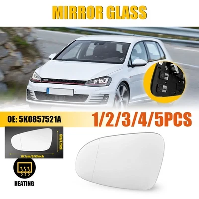 Для VW руки Volkswagen GTI Golf 10-14 зеркало очки водителя левая сторона с подогревом 1-5 X - Изображение 1 из 4