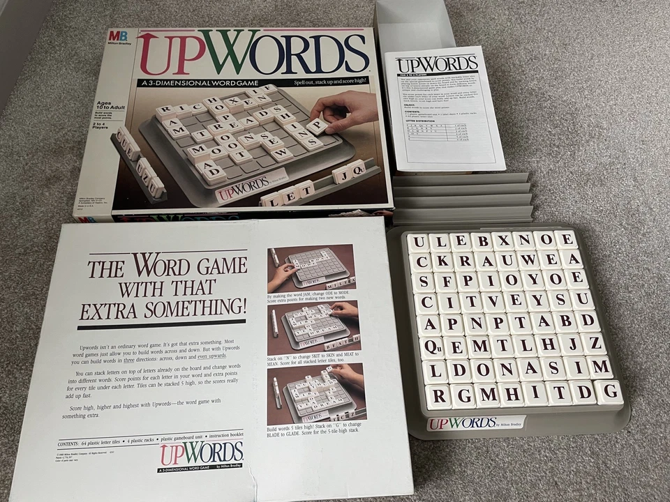 VINTAGE 1988 UPWORDS 3D WORD GAME from 1988 by MB GAMES - Image 1 of 1