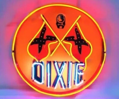 17"x17" Dixie Gas Gasoline Motor Oil Neon Sign Light With HD Vivid Printing - Image 1 of 4