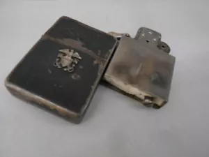 Zippo 1942 WW2 4 Barrel Hinge Paint Stripped Horizontal Flint Wheel Oil Lighter - Picture 1 of 5