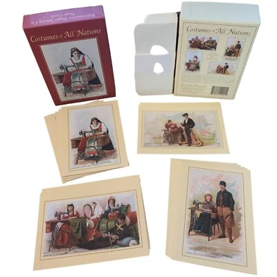 Forsythia Folkcards 1893 Singer Costumes All Nations Reproduction 20 Notecards - Image 1 of 4