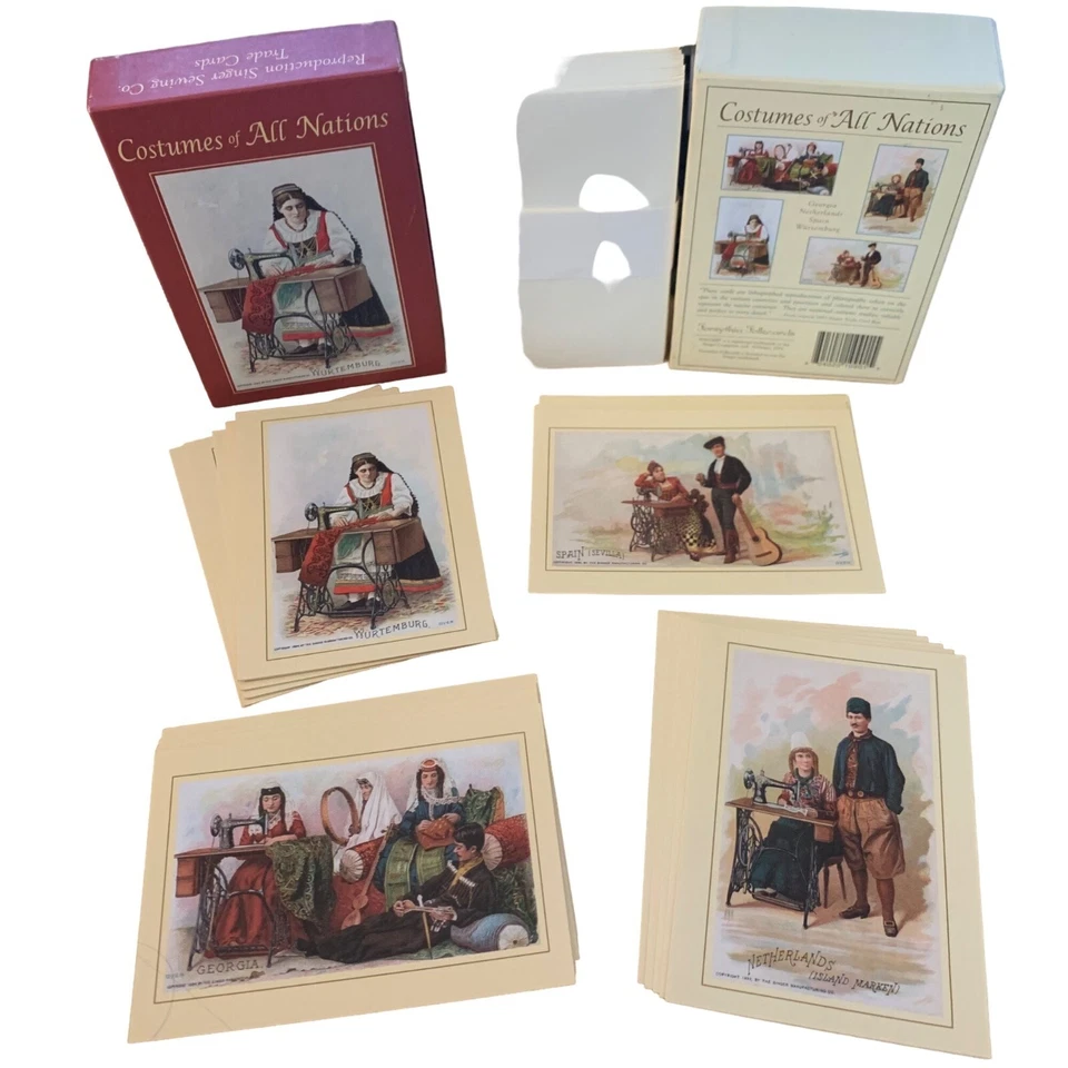 Forsythia Folkcards 1893 Singer Costumes All Nations Reproduction 20 Notecards - Image 1 of 4