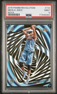 2015-16 Panini Revolution Nikola Jokic Rookie Nova PSA 9 Mint #114