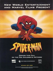 Spider-Man 1994 Ad- coming this Fall on the Fox Children's Network/ Marvel - Picture 1 of 1