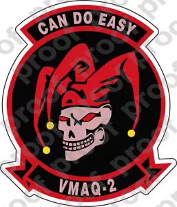 PEGATINA USMC VMAQ 2 DEATH JESTERS ooo USMC Lisc No 20187 - Imagen 1 de 1