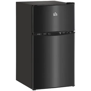Double Door Mini Fridge Freezer Compact Refrigerator for Dorm Home Office - Picture 1 of 12