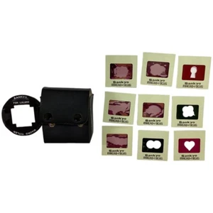 Sankyo Macro Focus Filter Slides for LXL255 With Case 9 Shapes and Backgrounds - Picture 1 of 7