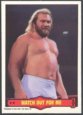 1985 O-Pee-Chee Series 2 WWF Watch Out For Me Big John Studd #28 Wrestling Card - Image 1 of 2