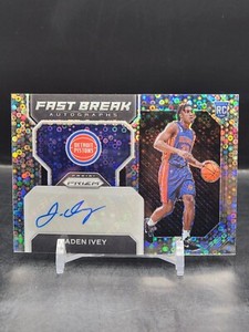 2022-23 Panini Prizm RC Jaden Ivey Auto Fast Break Prizm #FBR-JIP PISTONS