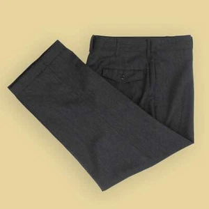 RRL Double RL Charcoal Gray Herringbone Tweed 100% Wool Trousers Pants 34x26 - Picture 1 of 7