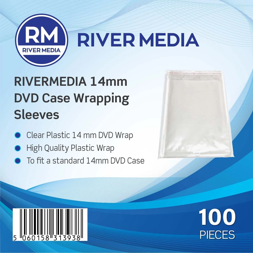 500 DVD Case Wrapping Sleeves Resealable 14mm DVD case Shrink Wrap Bags Clear - Image 1 of 1