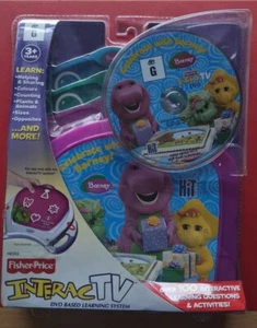 Fisher Price Interac TV DVD Celebrate With Barney Nuevo RARO WOW 2003 2004 2005 - Imagen 1 de 4