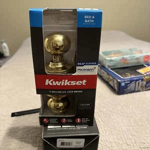 Kwikset Juno Satin Nickel Sichtschutz Bett/Bad Türknopf mit Microban antimikrobiell - Bild 1 von 5