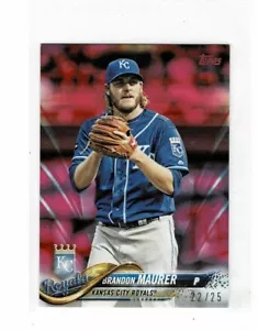 2018 TOPPS MINI ON DEMAND PINK 626 BRANDON MAURER #d 22/25 - KC ROYALS - Picture 1 of 1