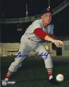 Signed 8x10 BARNEY SCHULTZ St. Louis Cardinals Autographed photo- COA  - Picture 1 of 1