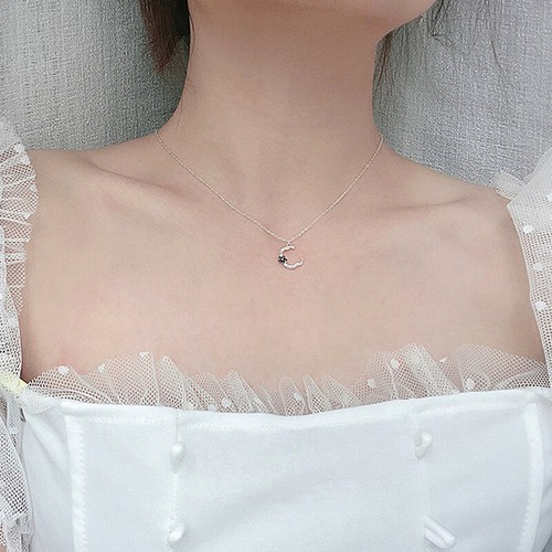 VETEMENTS Collana Coppia Coppia Zirconi Argento Puro 925 Dolci Infanzia