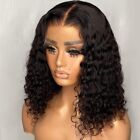Short Bob Curly Human Hair Wigs For Women Brazilian Deep Wave Lace Frontal Wig