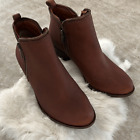 LUCKY BRAND Tan Leather Ankle Boots