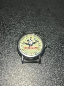 Vtg HASBRO MONOPOLY Board Game Analog Watch 2001 Leather Rare - Picture 1 of 5