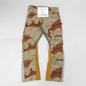 GOTOFREE GDEPT DESERT CAMOUFLAGE JEANS DENIM FLARED CARGO CANVAS WORK MENS PANTS - Picture 1 of 7
