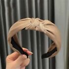Solid Color Satin Head Band Hair Bands Hair Accessories Cross Knot Hair Hoop