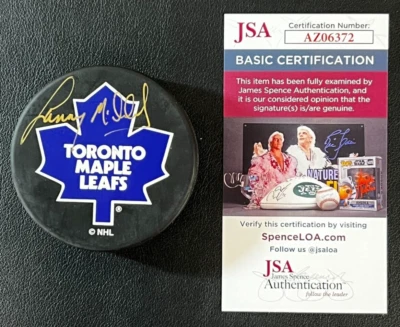 Lanny McDonald Signed Hockey Puck JSA AUTO NHL T. Maple Leafs/C. Flames HOF '92! - Image 1 of 4