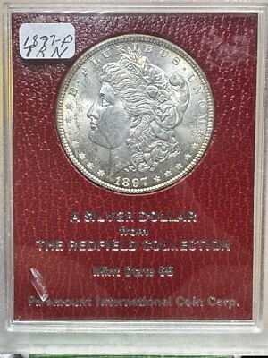 1897 P Gem Uncirculated The Redfield Collection Morgan Silver Dollar - Image 1 of 4