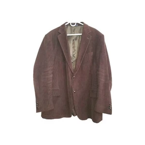 DOCKERS BROWN Cotton Herringbone Corduroy BLAZER SPORT COAT JACKET Sz 48L - Picture 1 of 14