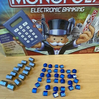 Banca Electrónica Monopoly 2007 32 Casas Azules y 13 Hoteles Grises Repuesto Foto 1 de 3