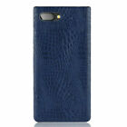 For Blackberry key2 Protective Case Crocodile Skin PU Leather Back Cover Shell