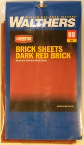 NEU HO Walthers #933-3523 dunkelrote Ziegelplatten 4er-Pack Kit - Bild 1 von 2