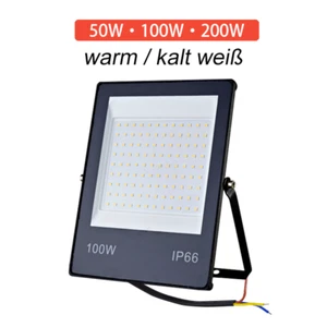 LED 50W 100W 200W Flutlicht Hof Außen IP66 Warmweiß Kaltweiß Strahler Fluter - Bild 1 von 15