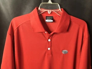 Nike Golf Men’s Dri-Fit Polo Shirt Red ESPN Sz Large Football - Picture 1 of 4