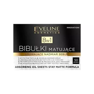 Eveline Cosmetics Stay Matte 8in1 Blotting Sheets – Oil Control for Oily & Combo - Picture 1 of 1