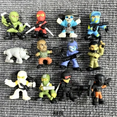 12x Gi Joe Micro Force Figure Cobra Commander Roadblock Red Ninja Snake Master  - Image 1 of 4